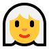 👩‍🦳 woman: white hair display on Windows